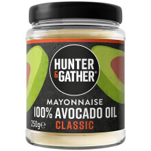 Hunter & Gather Avocado Oil Mayonnaise 250g | Seed Oil Free I Made with Pure Avocado Oil and British Free Range Egg Yolk | Paleo, Keto, Sugar and