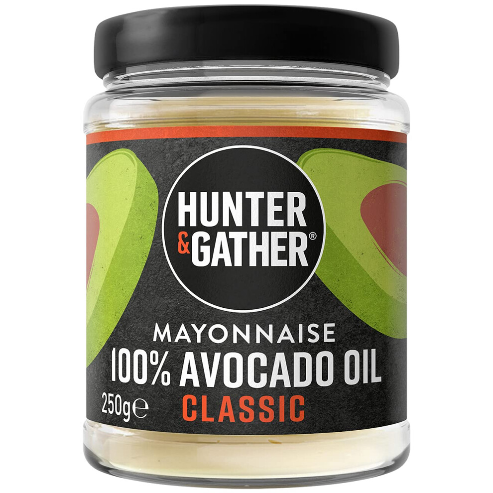 Hunter & Gather Avocado Oil Mayonnaise 250G | Seed Oil Free I Made With Pure Avocado Oil And British Free Range Egg Yolk | Paleo, Keto, Sugar And