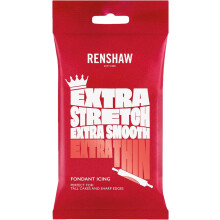 Renshaw Red Extra Stretch, Smooth & Thin Fondant Icing, 1 kg (Pack of 1) - Ready to Roll Icing for Cakes