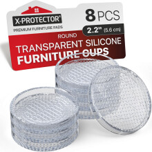 X-Protector Møbelkopper - 8 PCS 2.2" - Skridsikre Møbelpuder til Trægulve