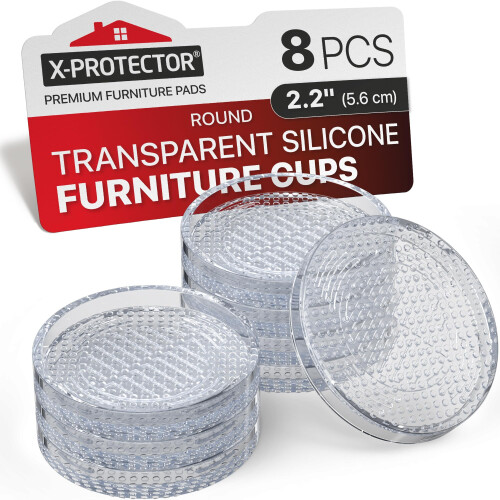 X-Protector Møbelkopper - 8 PCS 2.2" - Skridsikre Møbelpuder til Trægulve