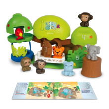 Learning Resources Peeksville Learning Jungle Playset, Animal Kingdom Figurines, Zoo Toy, Tiger, Lion, Animals, Fine Motor Skills for Kids, Toddler Gi