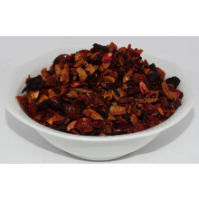 100g Apple and cinnamon fruit tea loose mixture with apples and cinnamon in a resealable bag