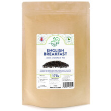 English Breakfast Loose Leaf Tea - Blend of Indian Assam & Darjeeling & Ceylon BOP1 - Black Tea Loose Leaves (English Breakfast, 175g)