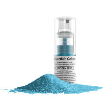 Sugarflair Frozen Blue Edible Glitter Dust Spray (Non-Aerosol) - Add a Shimmering Lustre Sparkle to Cakes, Cupcakes, Chocolate, Baking, Desserts, Ice