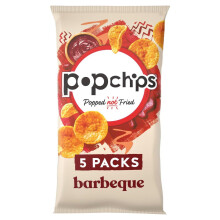 popchips - Barbeque Multipack Crisps 17g (BOX of 30) - Popped not fried, No artificial flavours or colours, Suitable for vegans