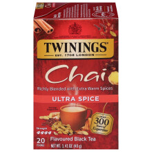 Twinings of London Ultra Spice Chai Tea Bags, 20 Count