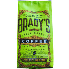 Brady?s Celtic Blend Dark Roast Ground Coffee for Cafetiere, Pour Over or Drip Filter - 100% Arabica Brazilian and Colombian Coffee Beans with Notes