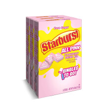 Singles To Go Starburst Powdered Drink Mix, All Pink Strawberry, 3 Boxes with 6 Packets Each - 18 Total Servings, Sugar-Free Drink Powder, Just Add