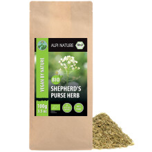 Alpi Nature Organic Shepherd's Purse Tea 100g 3.5 oz, Cut Shepherd's Purse Herb, Loose Leaf Tea
