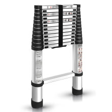 findmall 12,5FT / 3,8M Aluminium teleskopische Leiter faltbar