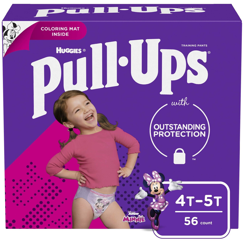 Learning Designs Training Pants For Girls, 4T-5T (38-50 Lbs.), 56 Count, Toddler Potty Training Underwear, Packaging May Vary Pull-Ups