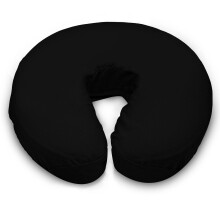 LONDON LINENS Funda de Cabezal para Mesas de Masaje de Microfibra Suave - 4 Piezas (Negro)