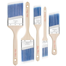 Bates Winkel-Pinsel für Wände und Rahmen, 5 Stück, 1"/1.5"/2"/2.5"/3", Holzgriff, Edelstahlzwinge