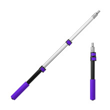 Bates- Verlengingspaal, 1,4 tot 3 Ft, Zwart & Paars, Telescopische Paal, Verlengt