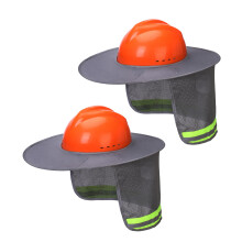 UNCO- Hard Hat Sonnenschutz, 2er Pack, Grau, Voll- & Standardrand, hochsichtbar reflektierend