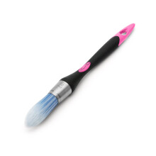 Bates- Trim Paint Brush, 0.75 Inch, Ergonomic Non-Slip Handle, Synthetic Bristles, Schwarz & Pink