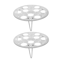 6Pcs Heavy Duty Stainless Steel Egg Steaming Stand Multi-Use Silver