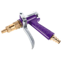 Heavy Duty Copper Hose Nozzle High Pressure Water Sprayer Violet
