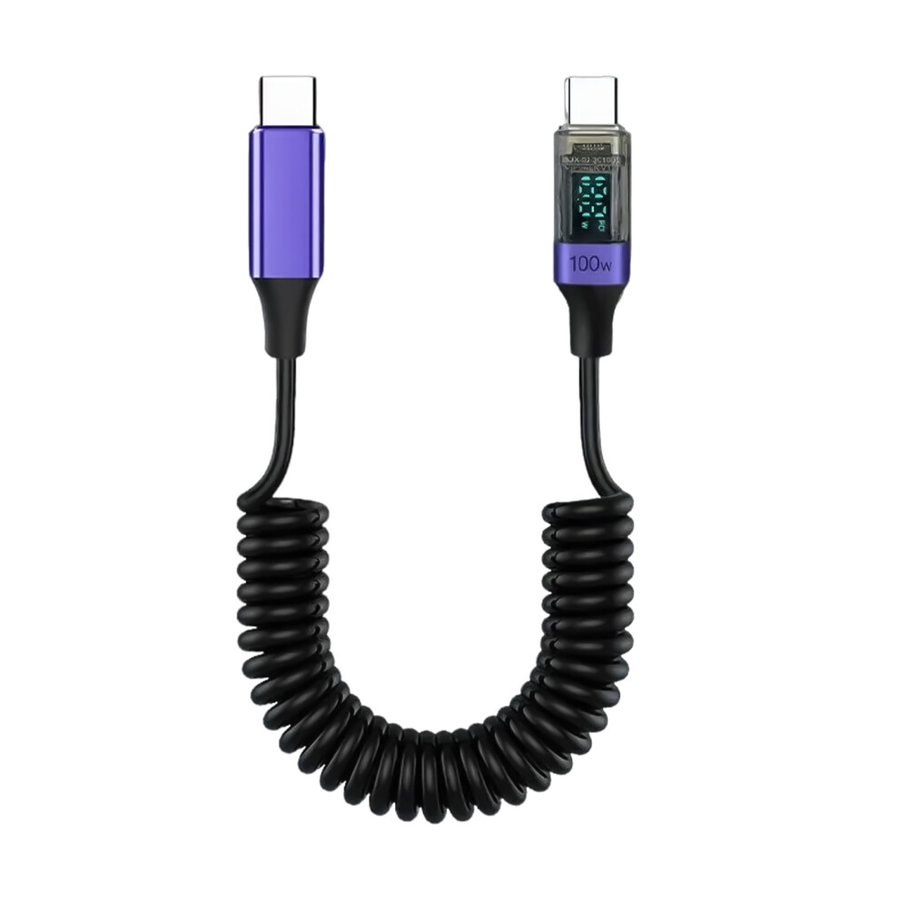 Usb-C Pd 100W Cable With Digital Display For Fast Charging 975221296986