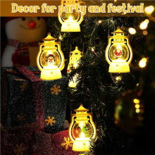 8 Stuks Kerstlantaarns Binnen Hangende Kaars LED-Lantaarn Kerst Decoratieve Lantaarn voor Tafelblad Buitenfeest