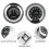 2Pcs Black Motorcycle Handlebar Clock Thermometer Waterproof Anti-Rust 5