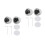 2Pcs Black Motorcycle Handlebar Clock Thermometer Waterproof Anti-Rust 8