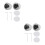 2Pcs Black Motorcycle Handlebar Clock Thermometer Waterproof Anti-Rust 9