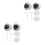 2Pcs Black Motorcycle Handlebar Clock Thermometer Waterproof Anti-Rust 10