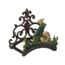 Schlauchhalter aus Gusseisen - Frosch-Design, Wandmontage
