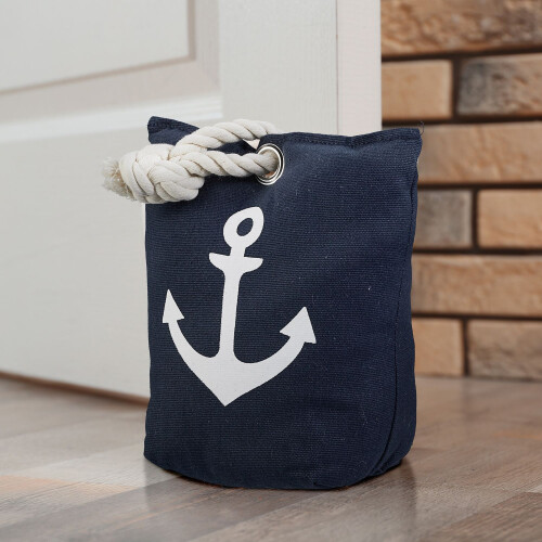 Türstopper Sandsack mit Anker-Design, Stoff-Türstopper