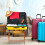 Porte-bagages pliable en bois, lot de 2 1