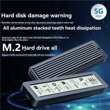 2X M.2 SSD -Behuizing USB3.2 Gen2 Type C 5Gbps SSD-Behuizing M.2 -Behuizing Schijfkast Gereedschapsloze SSD Aluminium Behuizing