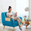 Bamboo Sofa Arm Tray with Non-Slip Pads 1