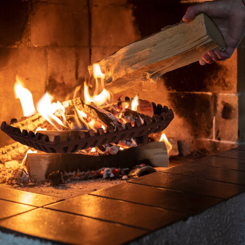 Fireplace Grate with Feet - Cast Iron, Even Heating