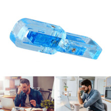 Jouet portable à glissière anti-stress bleue – Mini glisseur rotatif en plastique