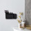 Black Adhesive Bathroom Cosmetics Organiser, 4 Compartments 1