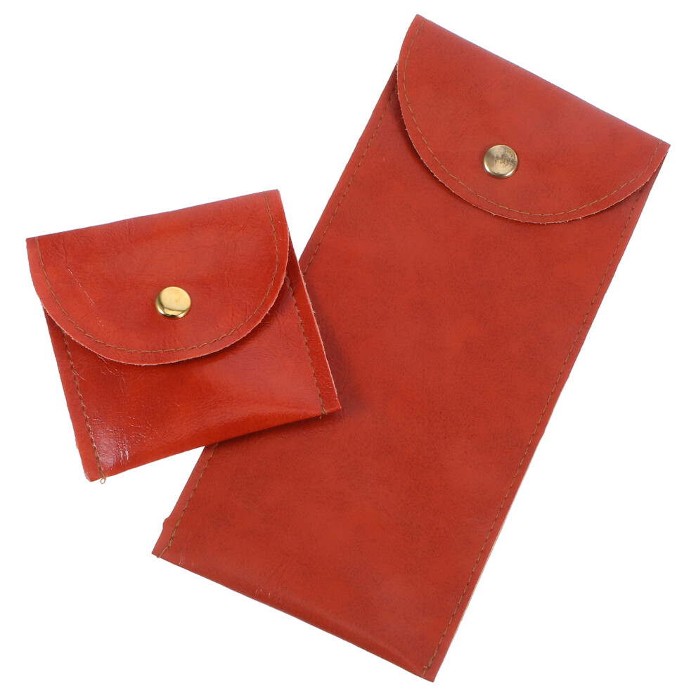 8Pcs PU Soft Sunglasses Pouch Chocolate Portable Eyeglass Case