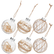 6Pcs Durable Clear Christmas Tree Ball Ornaments for Festive Decor