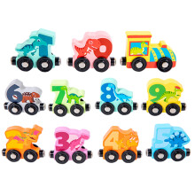 3Sets Educational Dinosaur Toy Wooden Playset for Kids