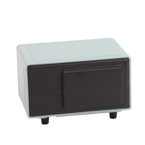 Miniature Light Blue Dollhouse Microwave Model - High Simulation Kitchen Decor 1