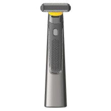 MicroTouch SOLO Titanium Rechargeable Beard & Body Razor - Precision Trimmer, Waterproof, 3 Combs, USB