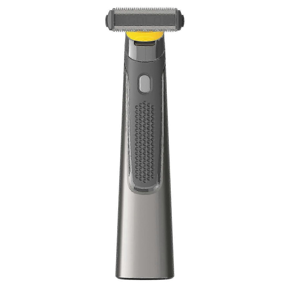 MicroTouch SOLO Titanium Rechargeable Beard & Body Razor - Precision Trimmer, Waterproof, 3 Combs, USB
