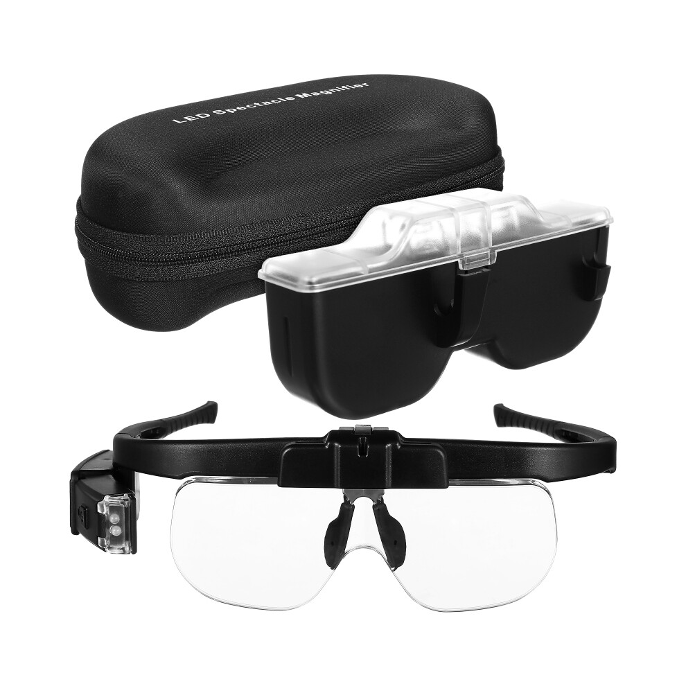 Magnifying Glass Headset LED Headband Magnifier Loupe with Lens