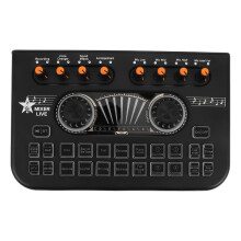 1 Set Gaming Audio Mixer with Mic Input Voice Changer for Podcast