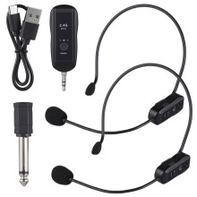 2pcs 2.4G Wireless Headset Microphone with Receiver for Classroom Teaching