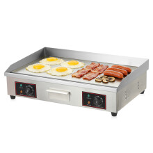 Stainless Electric Griddle 28.7x18.8 inch Temp 122-572??F Nonstick UK Plug