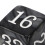 20pcs Numbered Dice, 15.5mm, Pearl White/Black 5