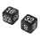 20pcs Numbered Dice, 15.5mm, Pearl White/Black 13