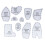 10pcs Acrylic Bear Sewing Pattern Ruler Set, Reusable Quilting Tools M 12 inch 2